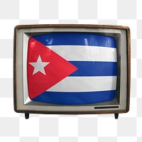Png TV Cuban flag, transparent background