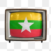 Png TV Myanmar flag, transparent background