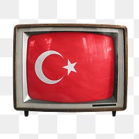 Png TV Turkey flag news, transparent background