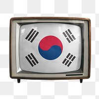 Png South Korea TV flag, transparent background