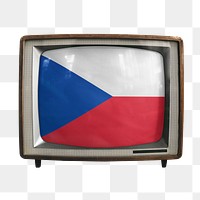 Png TV Czech Republic flag, transparent background