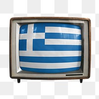 Png TV Greece flag news, transparent background