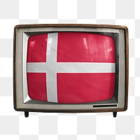 Png TV Denmark flag, transparent background