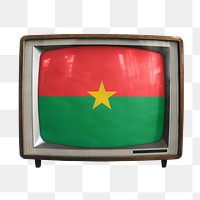 Png TV Burkina Faso flag, transparent background