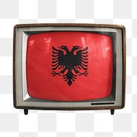 Png TV Albania flag, transparent background