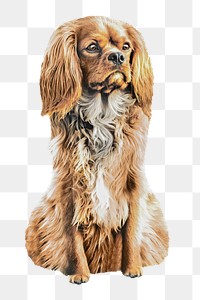 Cocker spaniel png, cute dog, design element, transparent background