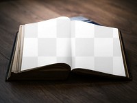 Open book page png mockup, transparent design