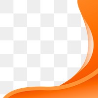 Orange border png collage element, transparent background