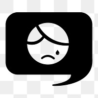 PNG cyber bullying flat icon, transparent background