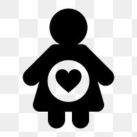 PNG pregnancy flat icon, transparent background