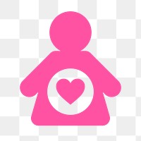 PNG pregnancy flat icon, transparent background