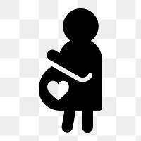 PNG pregnancy flat icon, transparent background