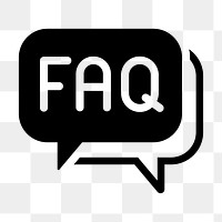 PNG faq flat icon, transparent background