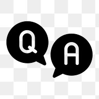 PNG question and answer flat icon, transparent background