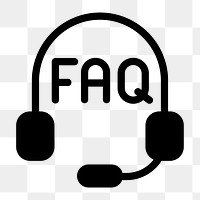 PNG faq flat icon, transparent background