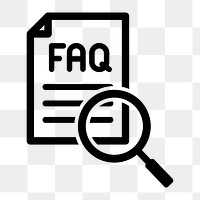 PNG faq flat icon, transparent background