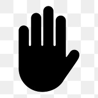 PNG hand flat icon, transparent background