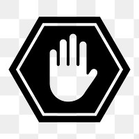 PNG stop sign flat icon, transparent background