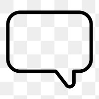 PNG speech bubble flat icon, transparent background