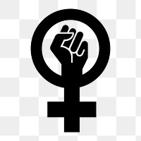 PNG fist and female flat icon, transparent background