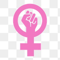 PNG fist and female flat icon, transparent background