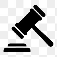 PNG gavel flat icon, transparent background