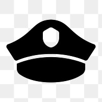 PNG police hat flat icon, transparent background