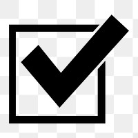 PNG check box flat icon, transparent background