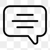 PNG speech bubble flat icon, transparent background