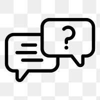 PNG conversation flat icon, transparent background