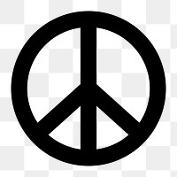 PNG peace symbol flat icon, transparent background