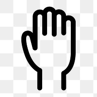 PNG hand flat icon, transparent background