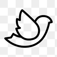 PNG dove flat icon, transparent background