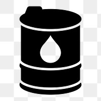 PNG oil barrel flat icon, transparent background