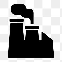 PNG factory flat icon, transparent background