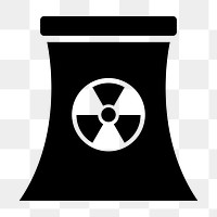 PNG nuclear power plant flat icon, transparent background