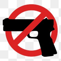 PNG no gun flat icon, transparent background