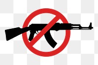 PNG no gun flat icon, transparent background