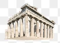 Png Parthenon temple in Greece, transparent background