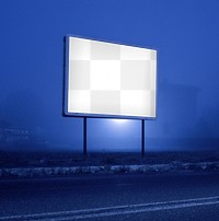 Billboard sign png mockup, transparent design