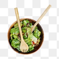 Salad bowl png, healthy food, transparent background