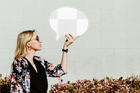 Speech bubble png transparent mockup