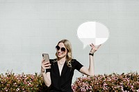 Speech bubble png transparent mockup