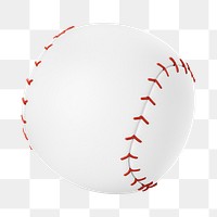 PNG 3D baseball ball, element illustration, transparent background