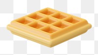 PNG 3D waffle breakfast, element illustration, transparent background