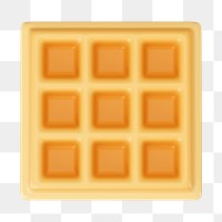 PNG 3D waffle breakfast, element illustration, transparent background