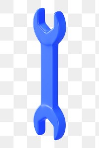 PNG 3D open-ended wrench, element illustration, transparent background