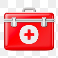 PNG 3D medical box, element illustration, transparent background