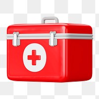 PNG 3D medical box, element illustration, transparent background