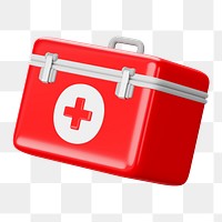 PNG 3D medical box, element illustration, transparent background